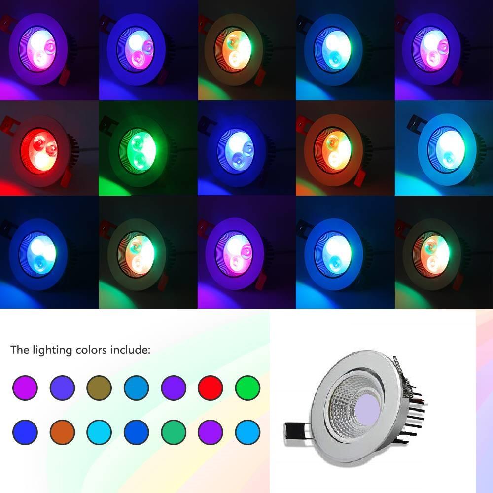Super Bright Recessed Dimmable LED COB Downlight Spot Light 5W Color ...
