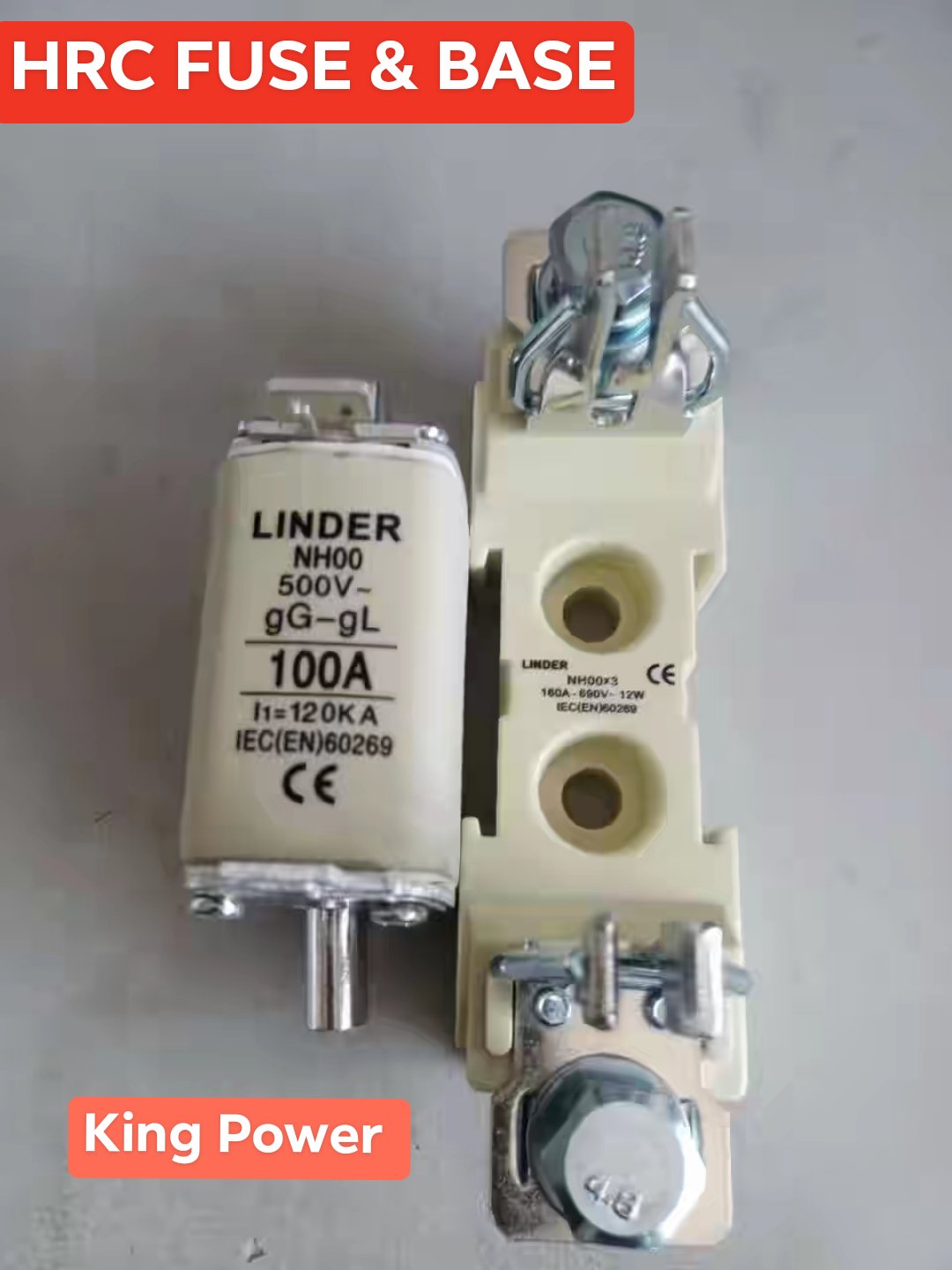 HRC fuse & Base Brand :LINDER (10A UP TO 160A, Same price). 