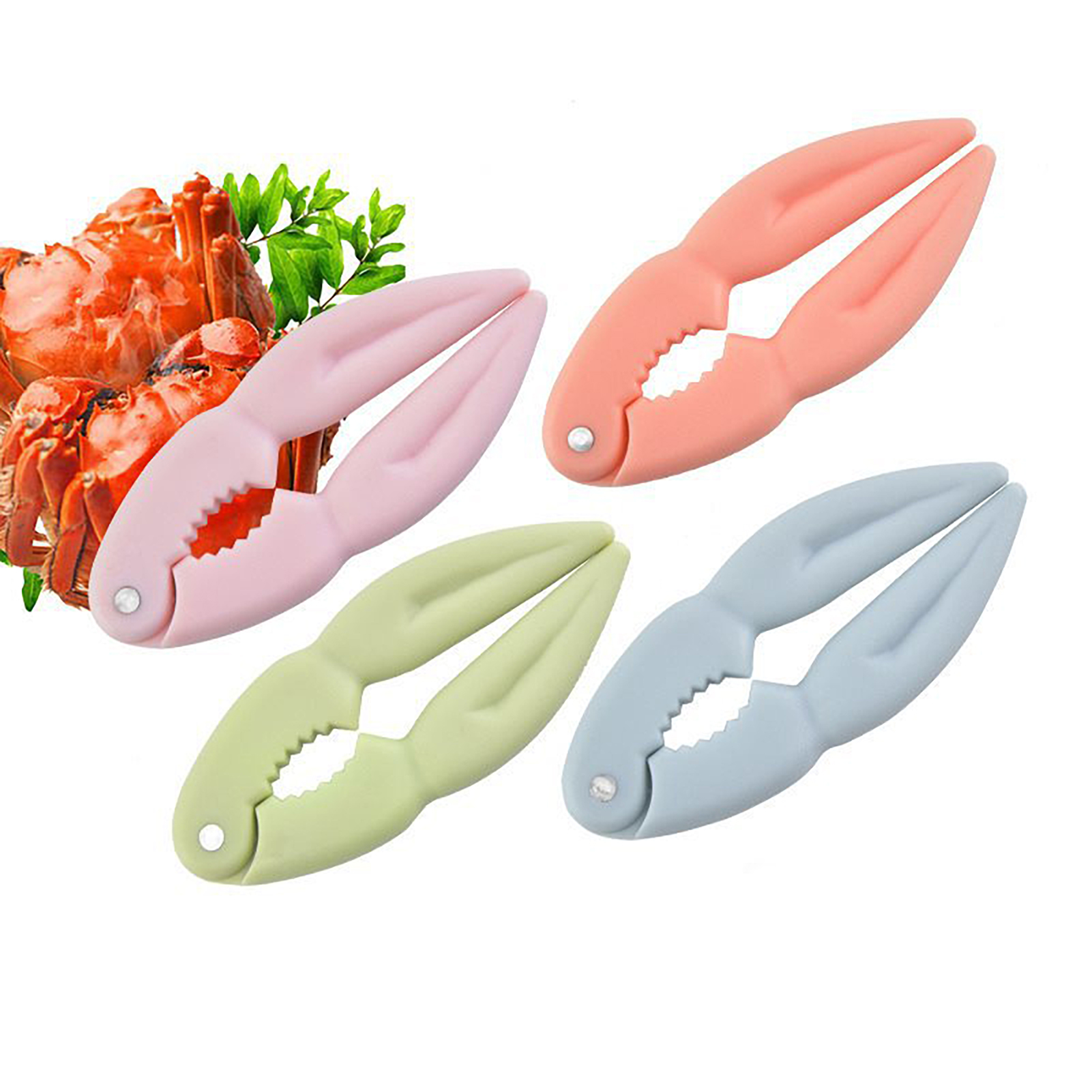 Lobster Cracker Portable Seafood Shell Opener Set for Easy Eating 4pcs Crab Cracker Tool for Lobster Crab. 