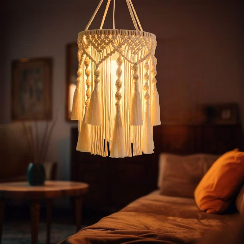 Boho Lamp Shade Boho Hanging Lamp Shade Plug in Pendant Light Bohemian Hanging Lights. 