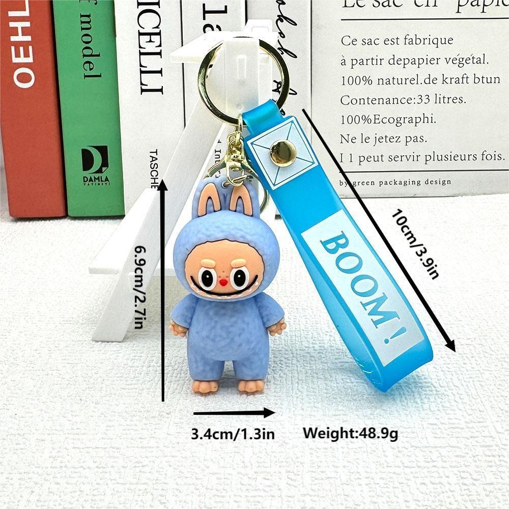 SF Labubu Labub Sheep Keychain Cute Cartoon Doll Macaron Blind Box Pendant Keychain. 