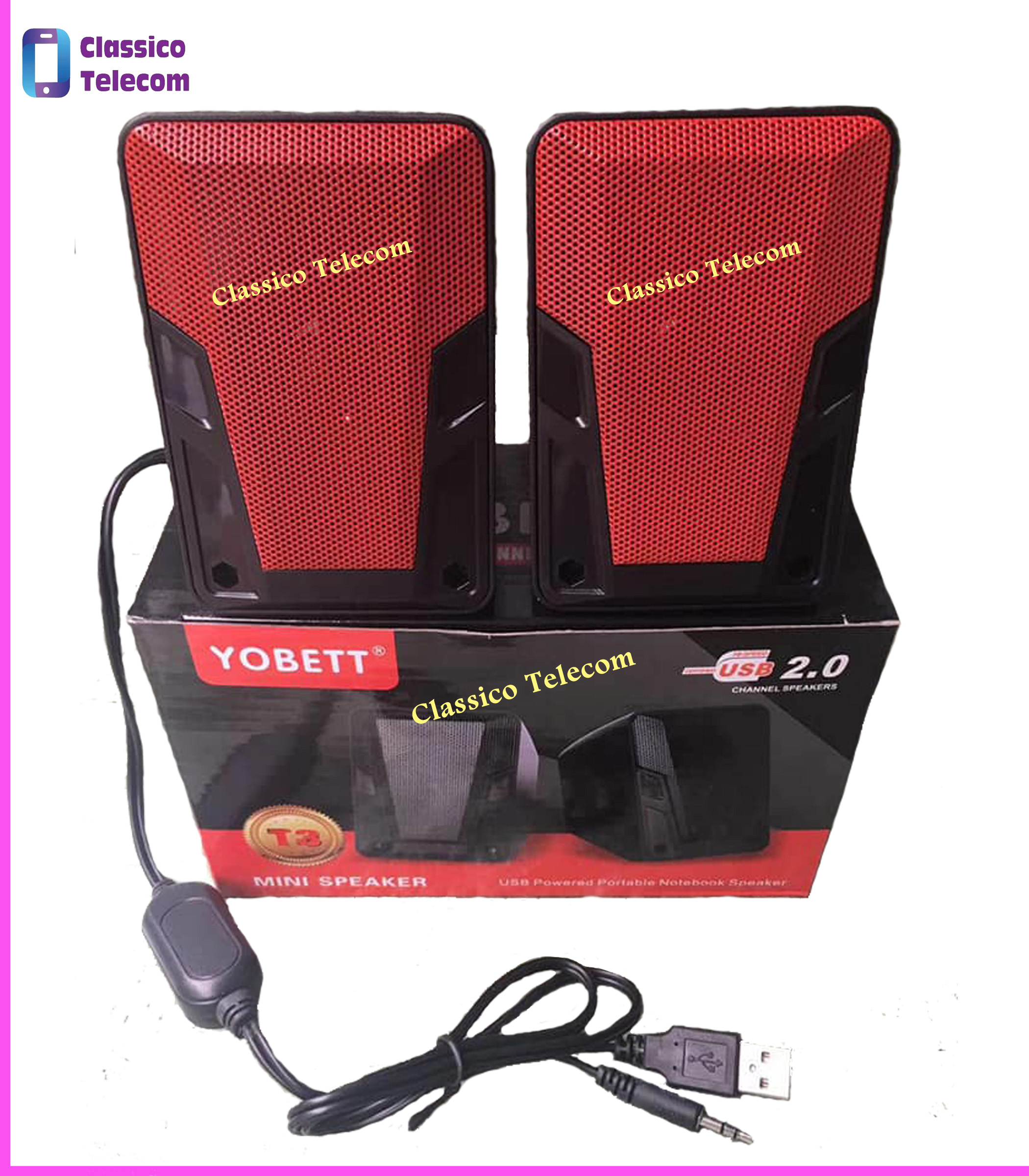 Yobett T3 Multimedia Usb Powered Portable Notebook / Computer Mini Speaker, Usb 2.0 - Bluetooth Speaker - Bluetooth Speaker. 