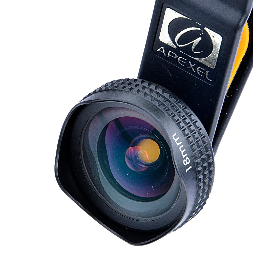 【happy one】Apexel Lens HD Wide Angle Optic Pro Lens Cell Phone Camera Lens Kit 0.6X for Samsung galaxy plus S7 S6 phone 18MM. 