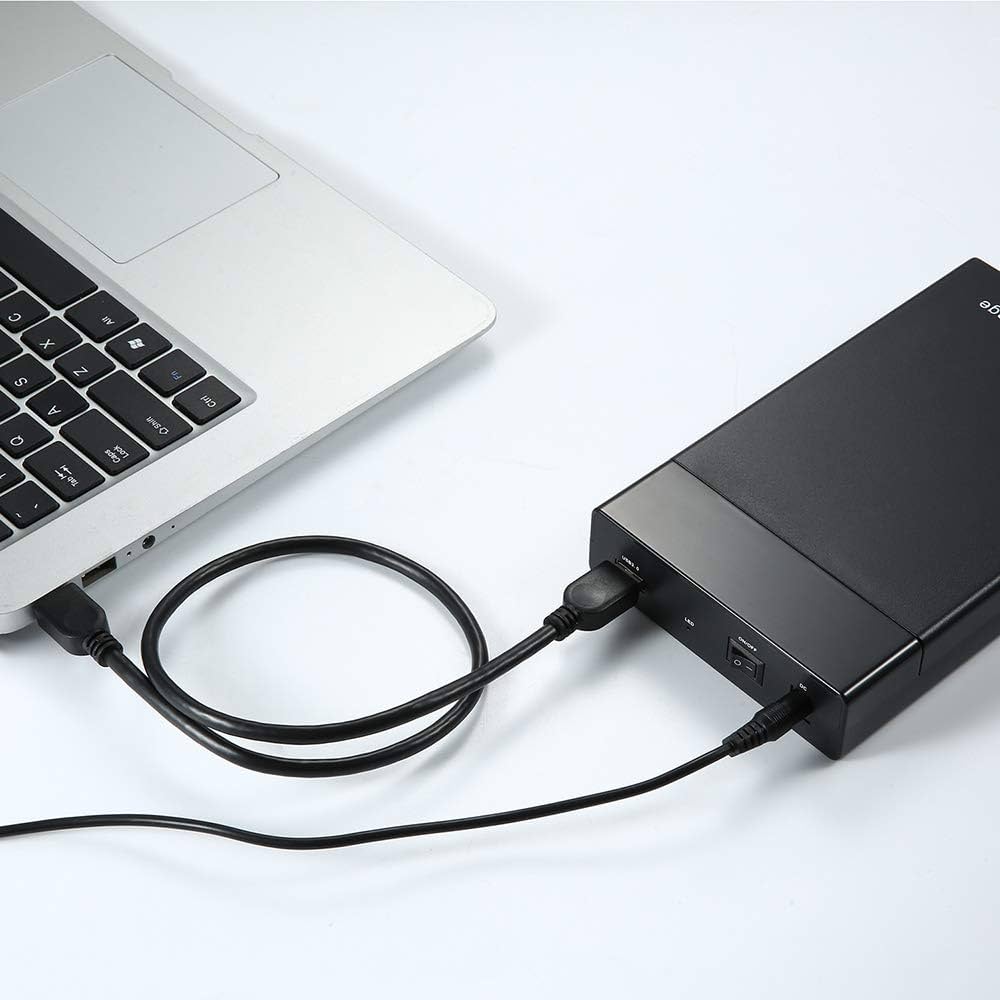 3.5 inch HDD External Case USB 3.0 to SATA External 3.5 Hard Drive Enclosure Disk for 3.5 SATA HDD External Storage Box with Aluminum Case (USB3.0-Black)