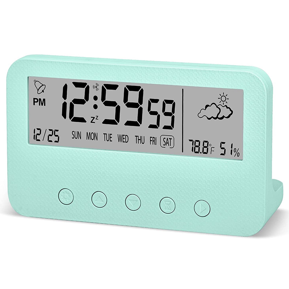 Digital Alarm Clock for Bedrooms,Battery Operated Desk Clock, (Pink). 