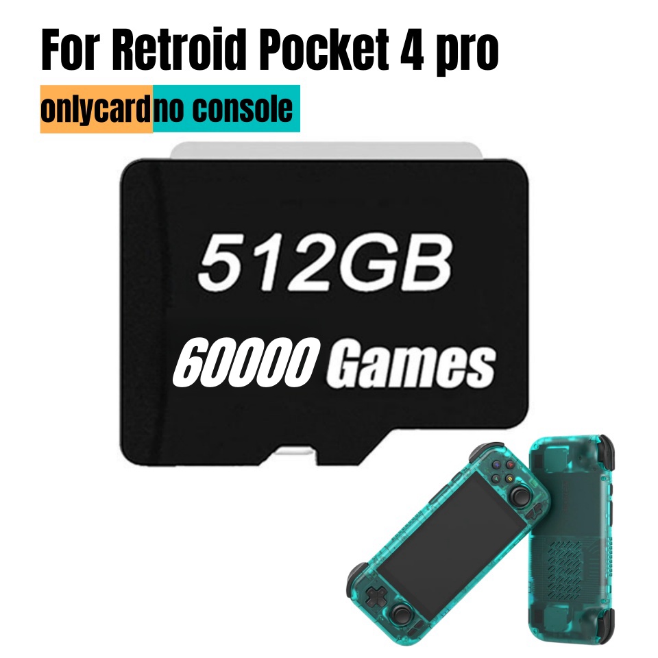 Retroid Pocket 4 Pro TF Card Memory Card Rp4+ Popular Classic Retro Game PS2 PSP 3DS Android Portable Handheld Game Sd Card. 