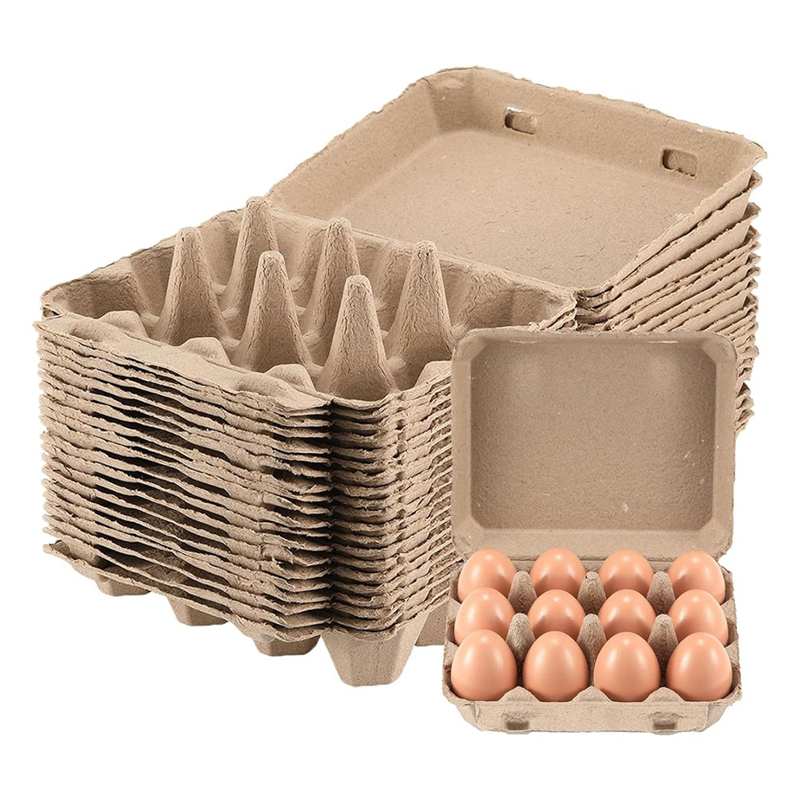 BRADOO 20 Pack Egg Cartons, Paper Pulp Square Egg Cartons Eggs, Egg Cartons Container Empty Egg Tray Pulp Egg Holder