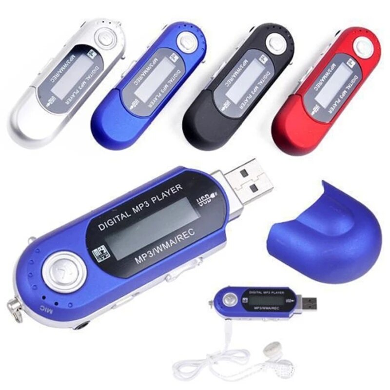 USB MP3 Player Portable Music Player Digital LCD Screen 4G Storage FM Radio Multifunction MP3 Music Player USB Stick K1KF. 