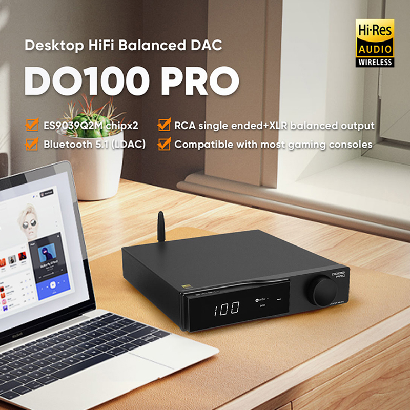 SMSL DO100 Pro Hi-Res MQA DAC Dual ES9039Q2M Decoder Bluetooth5.1 DSD512 OPA1612 HDMI-ARC High End Digital DAC For PS5 DO100pro. 