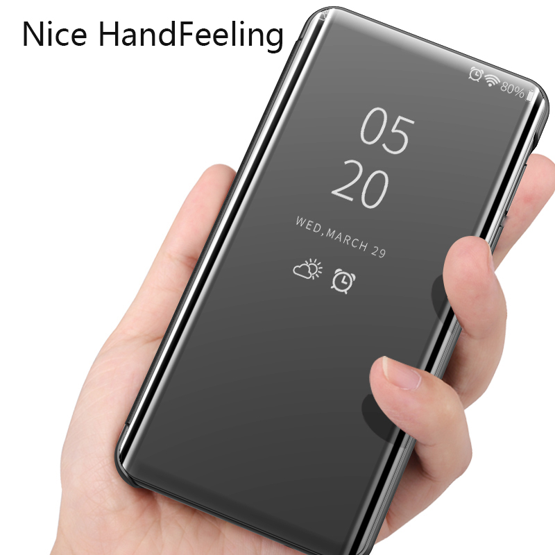 Biruiqu For OPPO A33 A53 Soft Hard Shockproof Flip Stand Mirror Case Cover. 