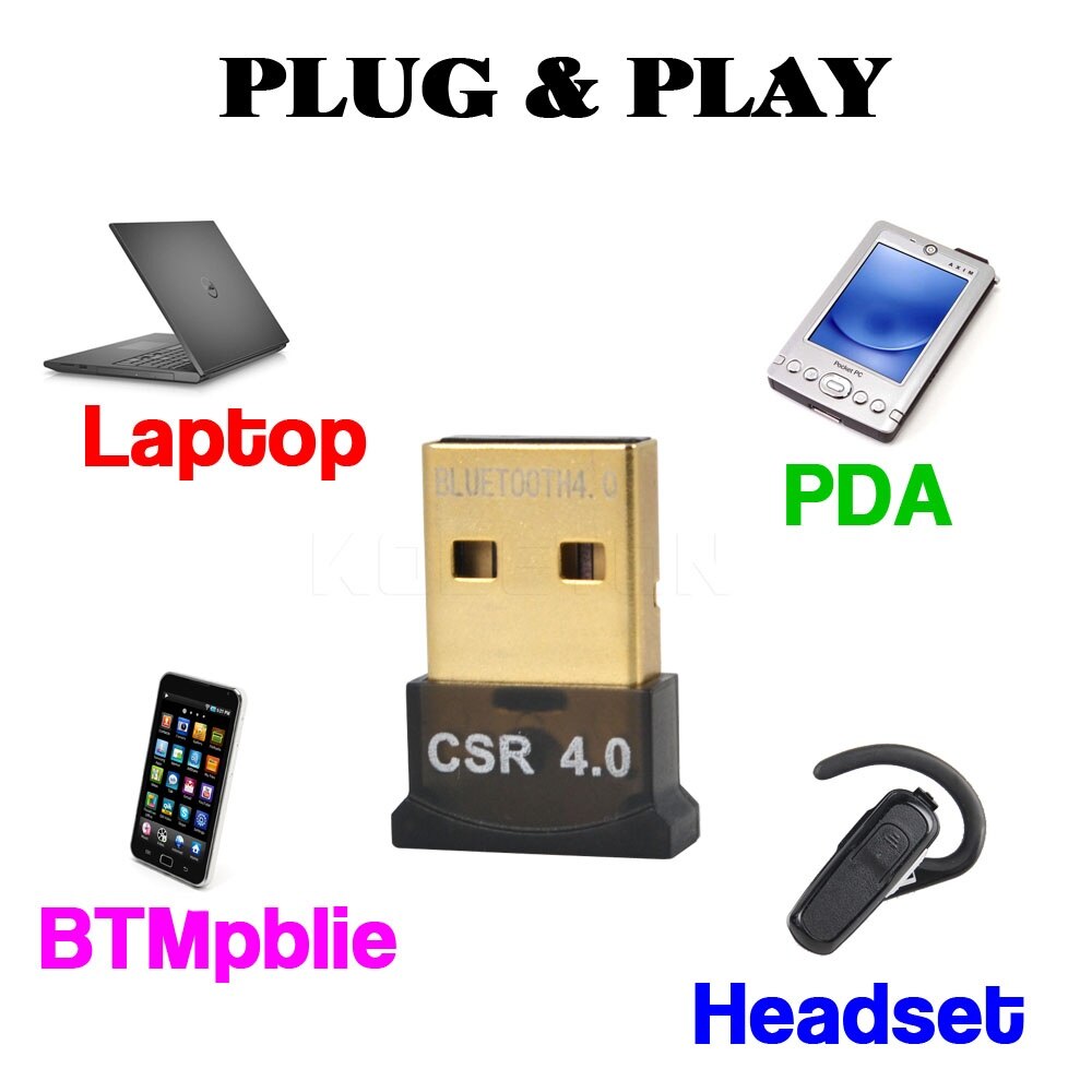 kebidumei 3pcs USB Bluetooth Adapter V4.0 Dual Mode Wireless Dongle Free Driver USB2.0/3.0 20m 3Mbps for Windows 7 8 10 XP Vista. 