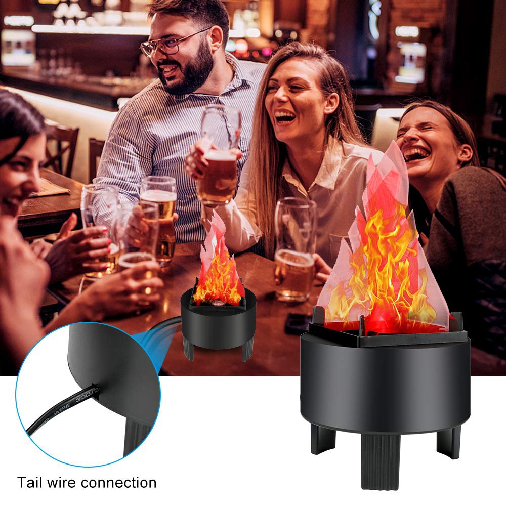 LED Fire Flame Effect Light Artificial Electric Flicker Lamp,US Plug - dj light. 