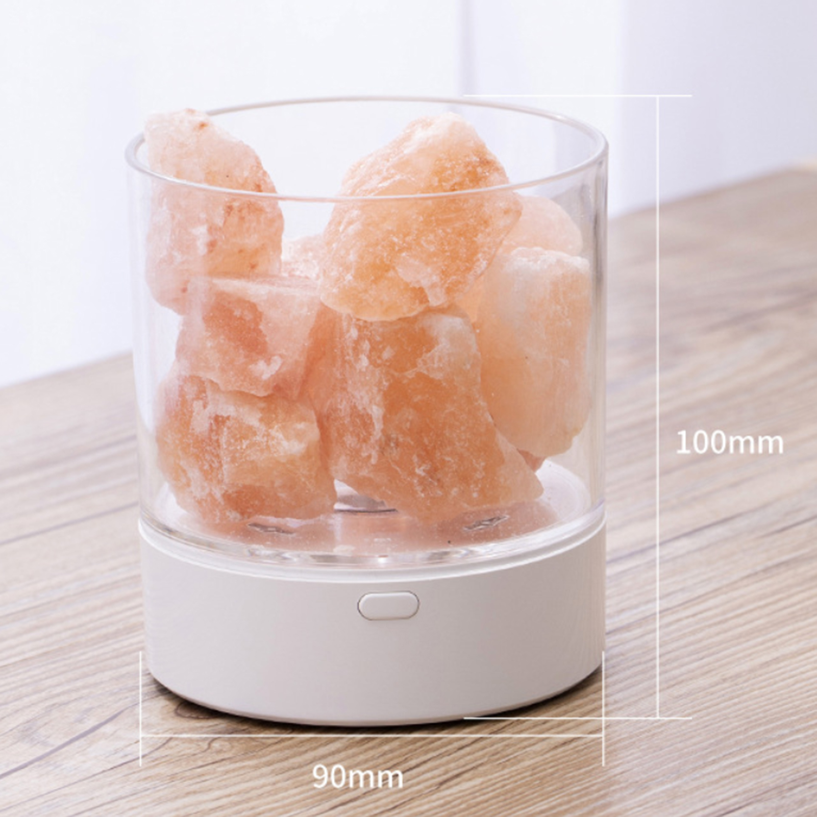 Migeet Natural Crystal Himalayan Salt Lamp Multi-color Brightness Adjustable Bedside Table Lamp. 