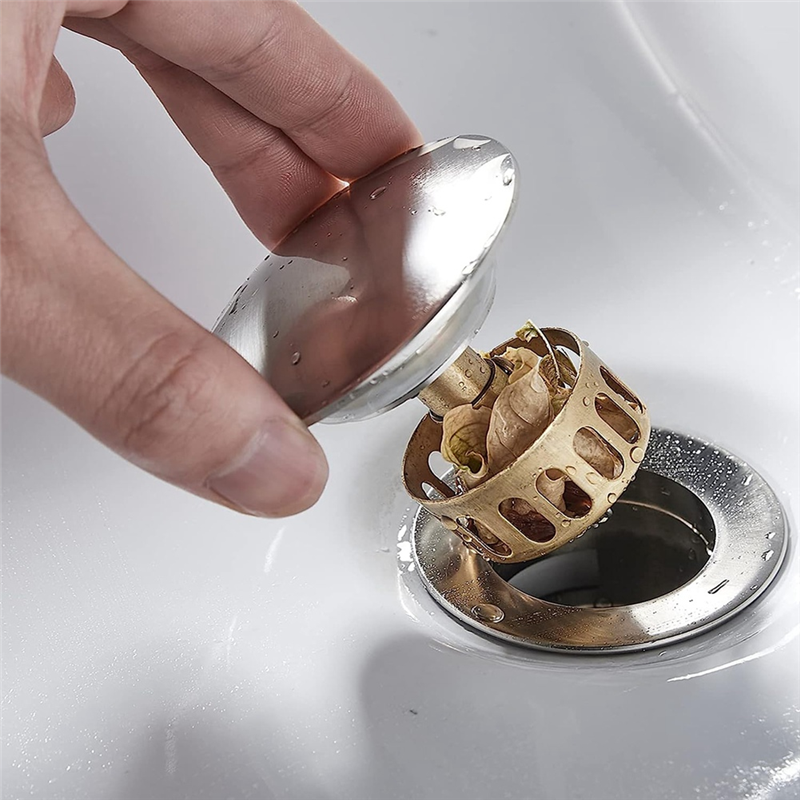 Bathroom Sink Drainage Pipe Sink Overflow Hole Plug Overflow Hole Bathroom Pop -Up Drainage Plugs Removable Basket Container Wash Basin Button. 