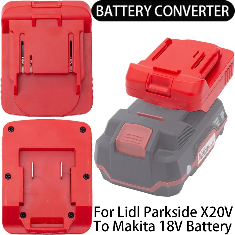 Battery Convertert For MAKITA Tools Compatible with for Lidl Parkside X20V Li-ion Battery Adapter (Without tools and battery)
