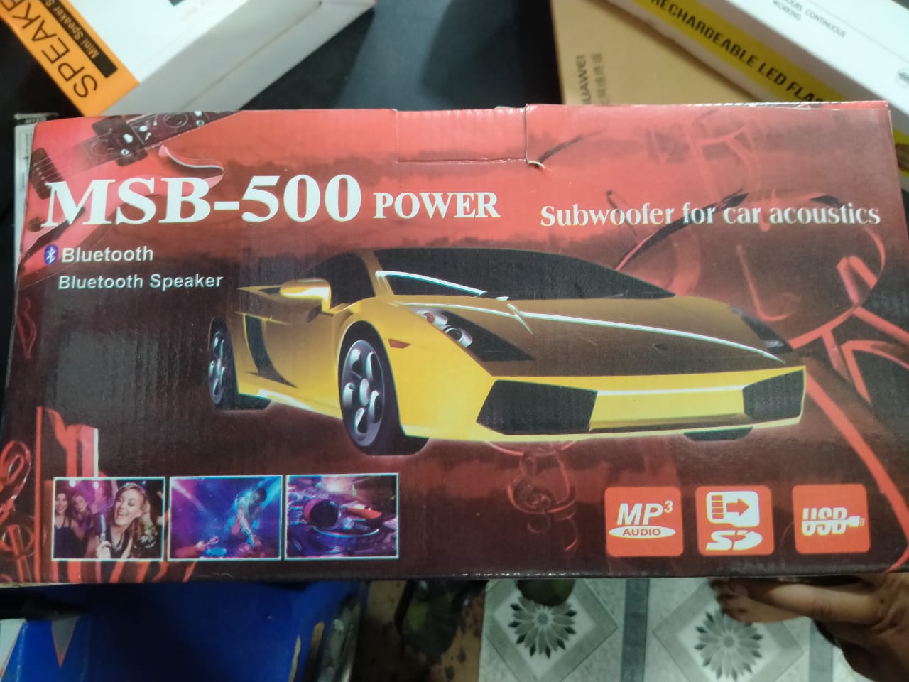 MSB-500 Power Bluetooth Speaker Sufwoofer for Car Acoustics