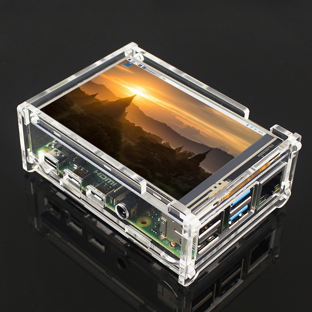 【Aesth Diary Store】For Pi 4 Model 3.5-inch LCD display case 50 FPS SPI-Clear. 
