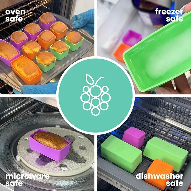 【NEW】 Silicone Lunch Box Microwaveable Household Square Salad Dressing Compartment Artifact Lunch Box For Kids. 