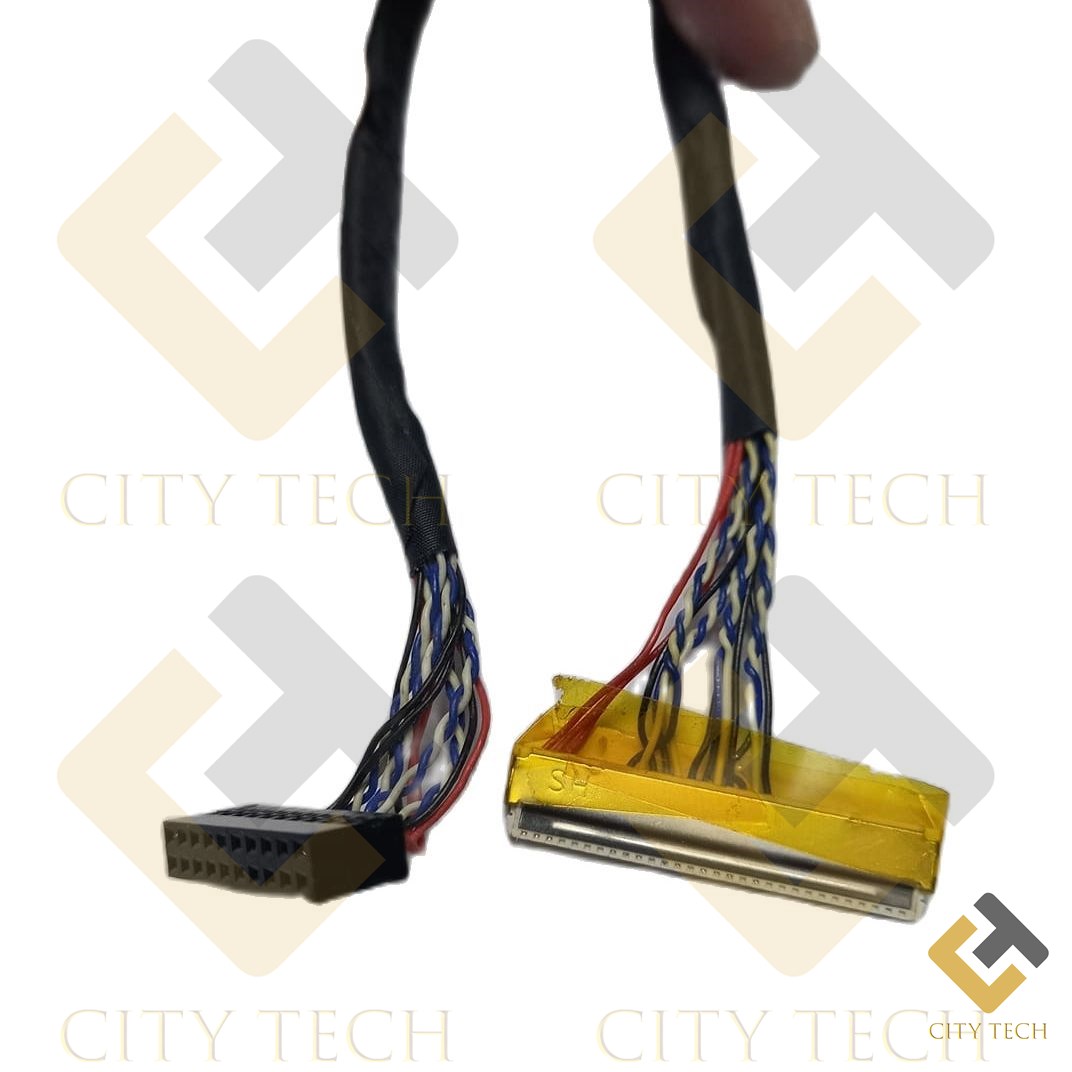 Universal FIX 30 Pin 1ch 6bit LVDS Connector Cables 26cm For LED LCD Display Panel Controller. 