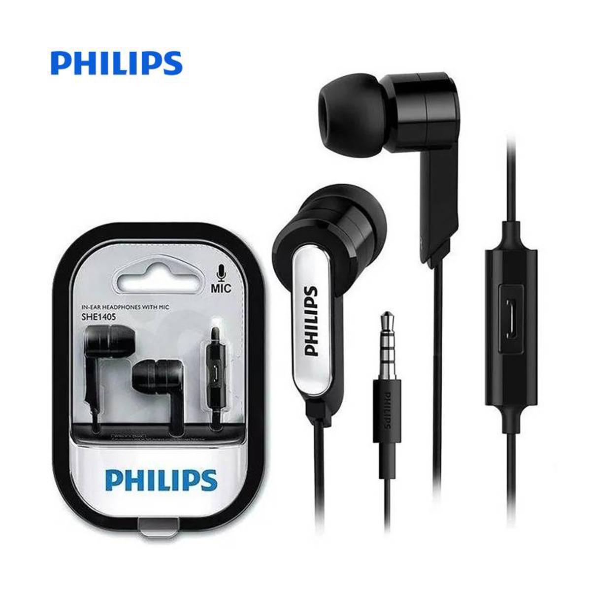 Philips SHE1405BK/94 Wired Headset with Mic