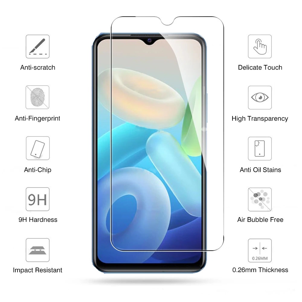 01 Tempered Glass 935, 161920, 10, 190711, 16126, V2025, V20 for Vivo V2027, V2029, 1901, 1902, 1904, 1906, 1609, Glass Screen Protector. 