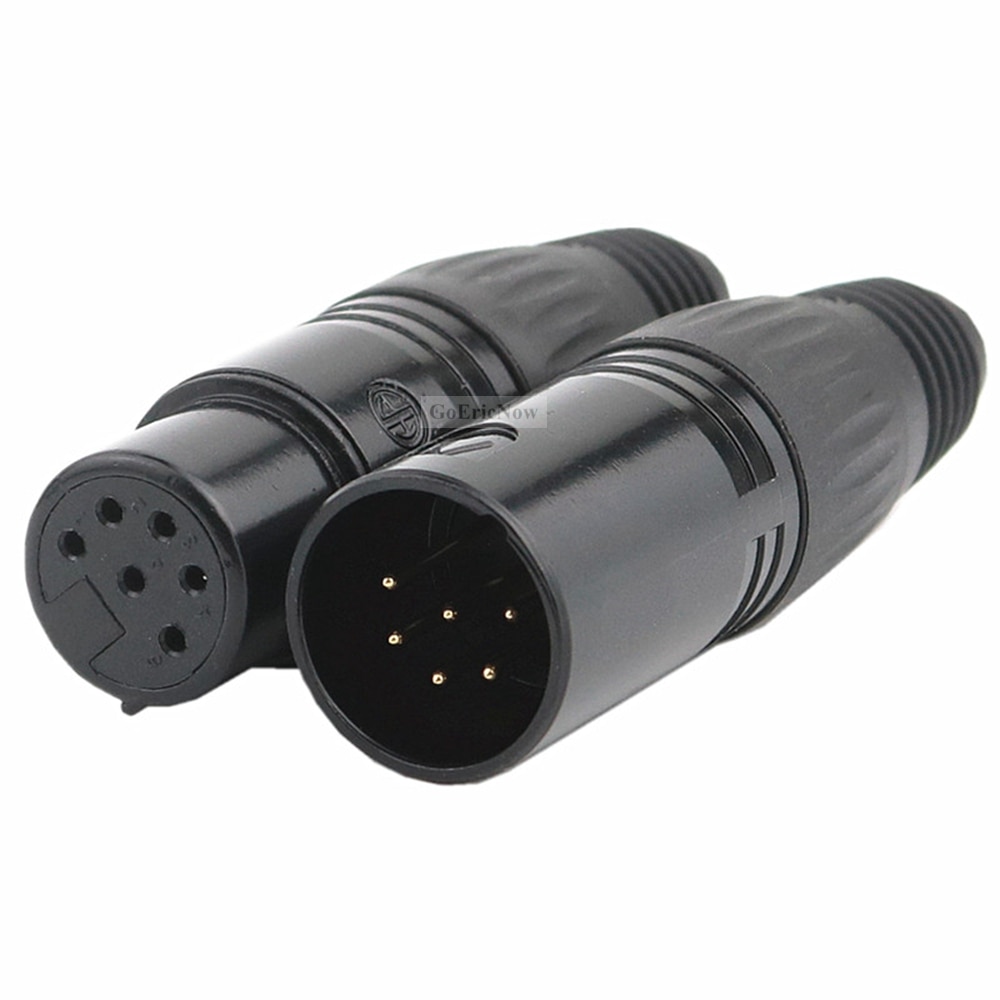 1pcs 4 5 Pin 6 7 Pin XLR Solder Type Connector, Male/Female Audio Mic Microphone DMX Plug Jack Socket, DMX Microphone Connector. 