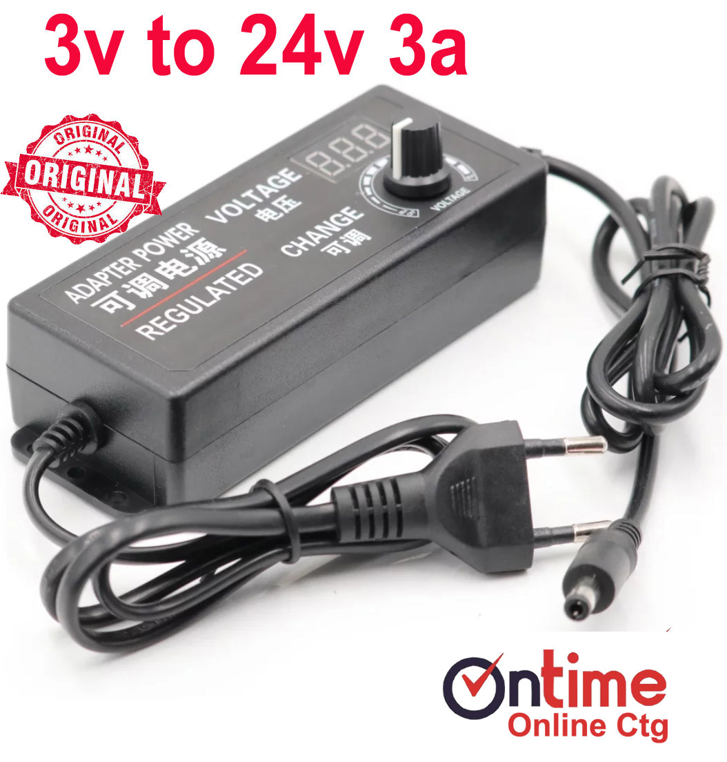 Dc 3V To 24V 3A. Public Adjustable Ac Dc Power Adapter Voltage Controlling Adapter