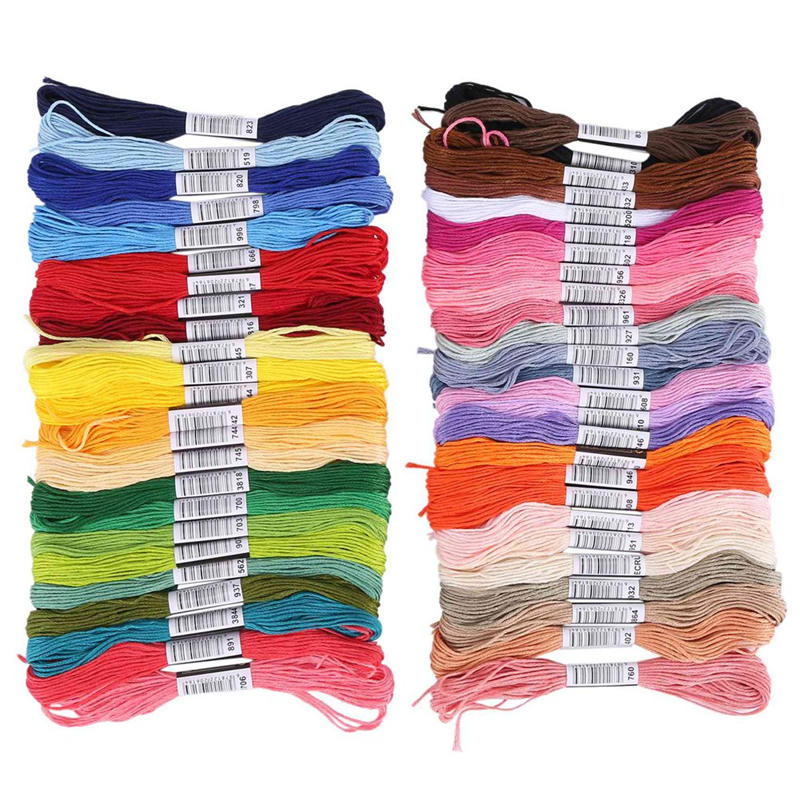 100 Skeins Embroidery Floss Thread Bracelet String with Needles for Friendship Bracelet. 