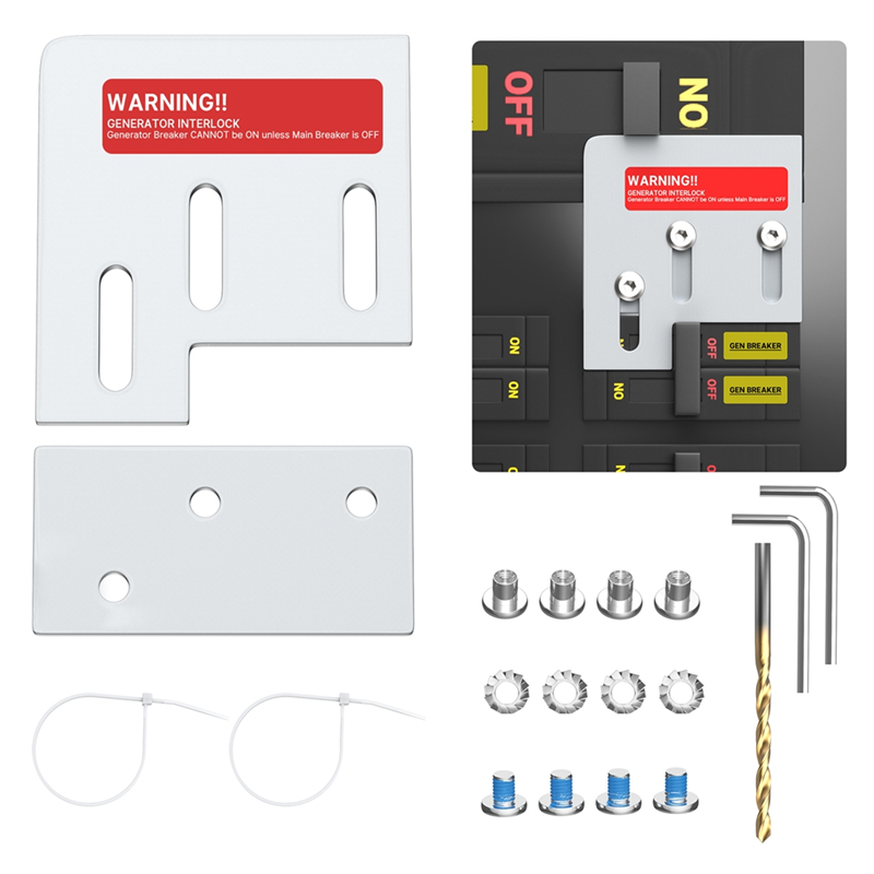 JAERBEE Generator Interlock Generator Control Link Hardware Breaker Panel Switch 150 or 200A Breaker Box. 