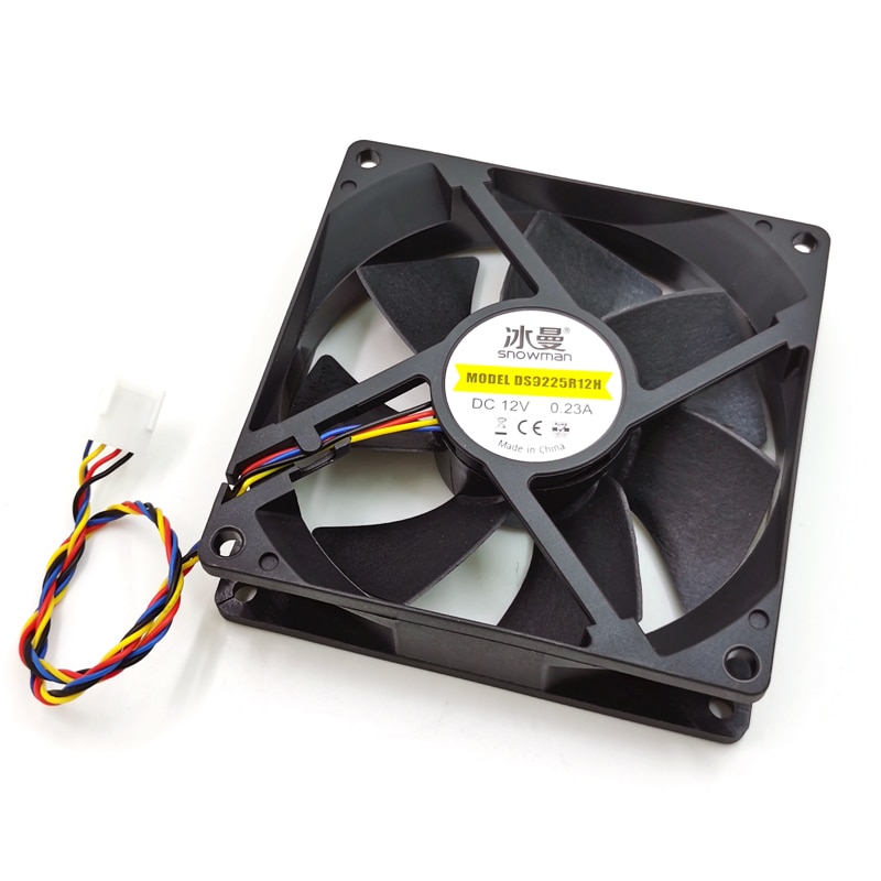 SNOWMAN 90mm 4 Pin PWM Fan 92mm Computer Case Fan Silent 9CM CPU Cooling Fan Quiet PC Cooler Fan Case Fan DC12V Adjust Fan Speed-2000RPM PWM 4 Pin-4 Fan. 