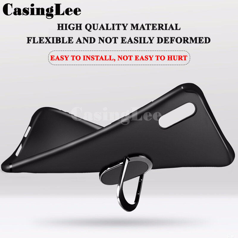 For itel A49 Play / A58 Lite Case Soft matte full Protector Shockproof Car Magnetic Holder Ring Phone Cover Casing hp itel A58 Lite / A49 Play Phone cases. 