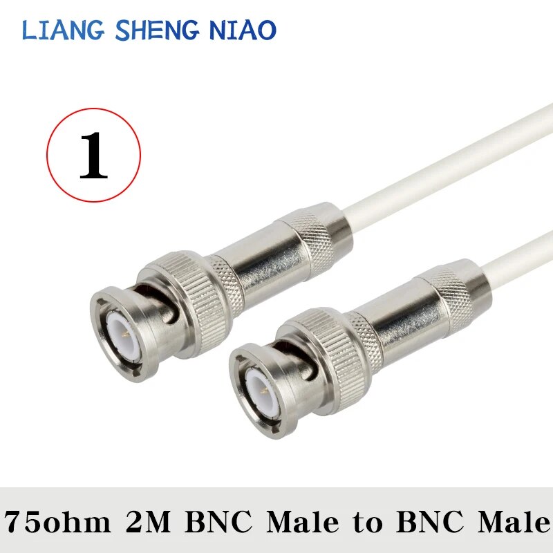 75-2-2 Coaxial cable 75ohm BNC L9 CC3 CC4 Finished product jump line BNC male to L9 male 2 million line CC3 TO CC4 Rf line. 