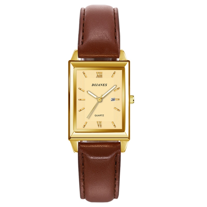 2023 Fashion Men's Watches for Men Rectangle Stainless Steel Mesh Belt Quartz Wrist Watch Man Casual Leather Watch reloj hombre. 