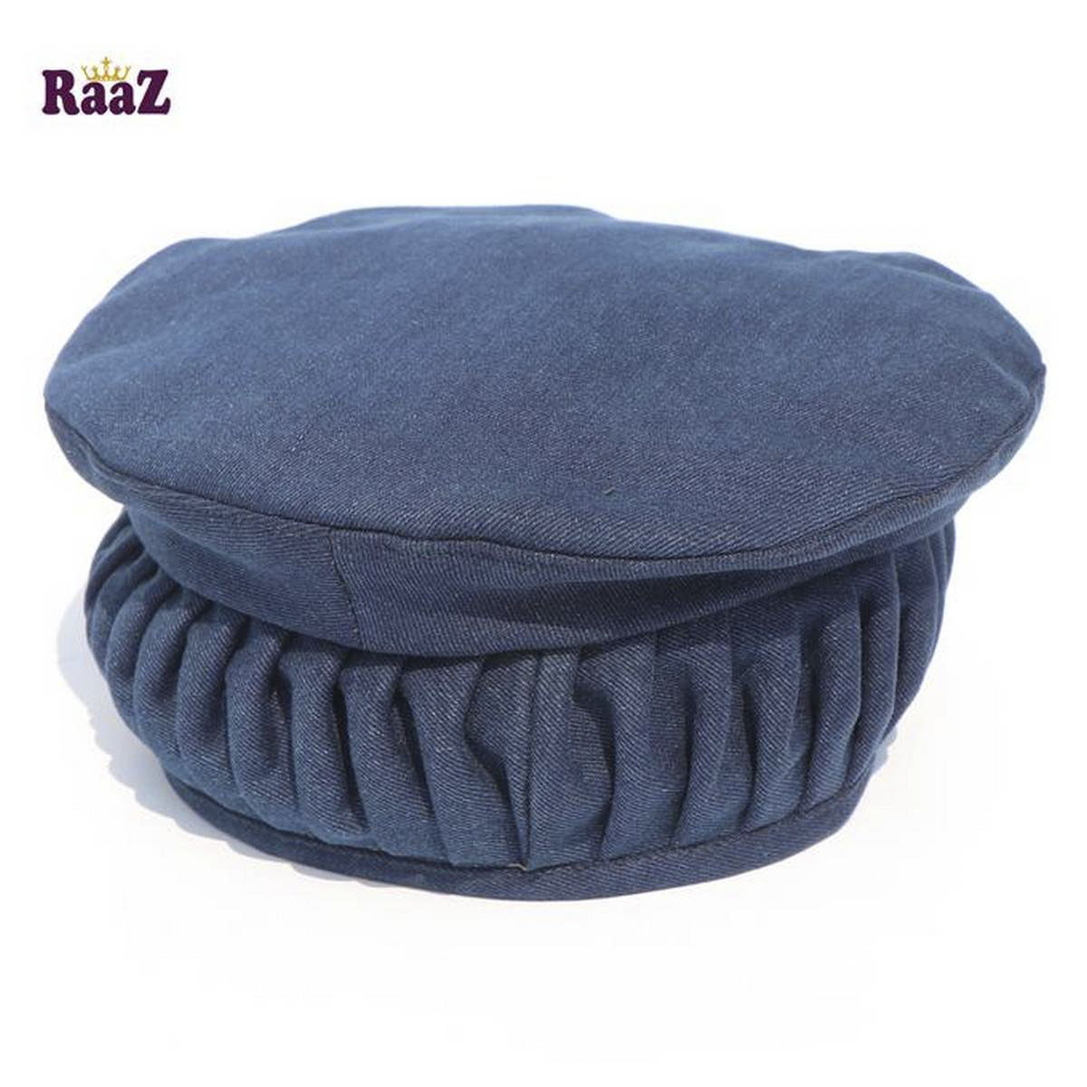 Navy Blue Jeans Cloth Kashmiri Pakol 