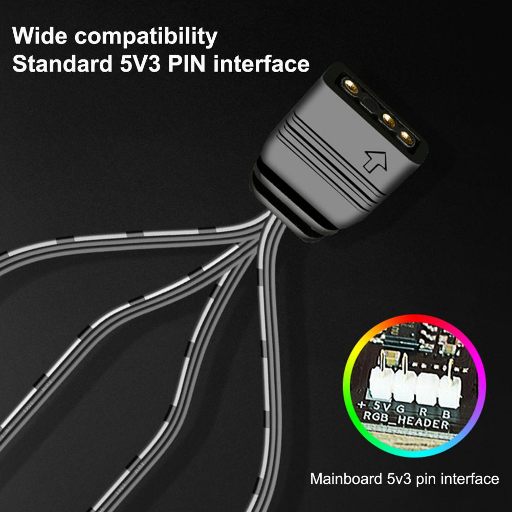 AR-1 ARGB PC Fans Controller Kit ARGB Splitter 5V 3 Pin To SATA AURA ARGB Fan Controller Computer ARGB Fans Hub Control. 