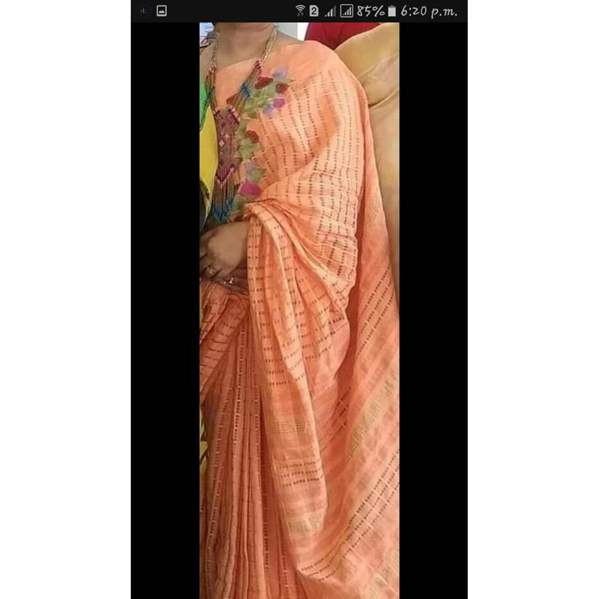 Pink Colour sylheti Joom Saree From Ariba Shop