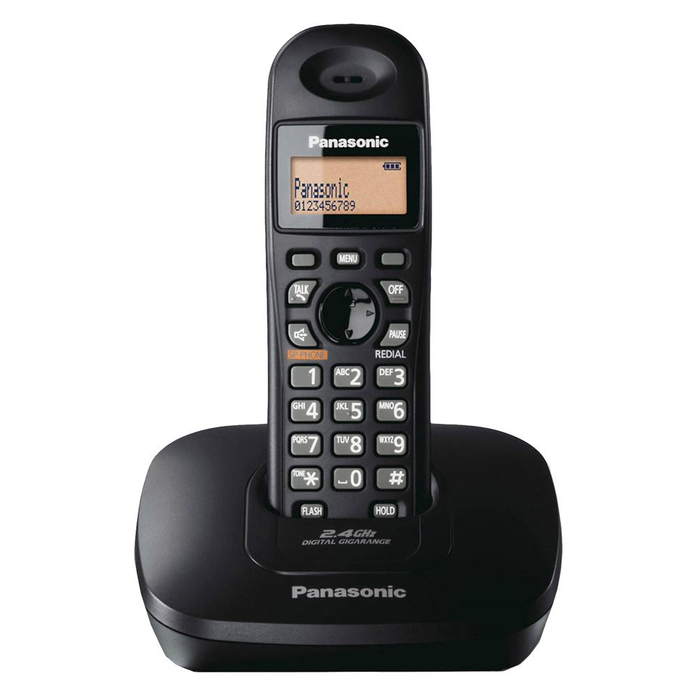 Panasonic KX-TG3611 Cordless Black Phone Set. 