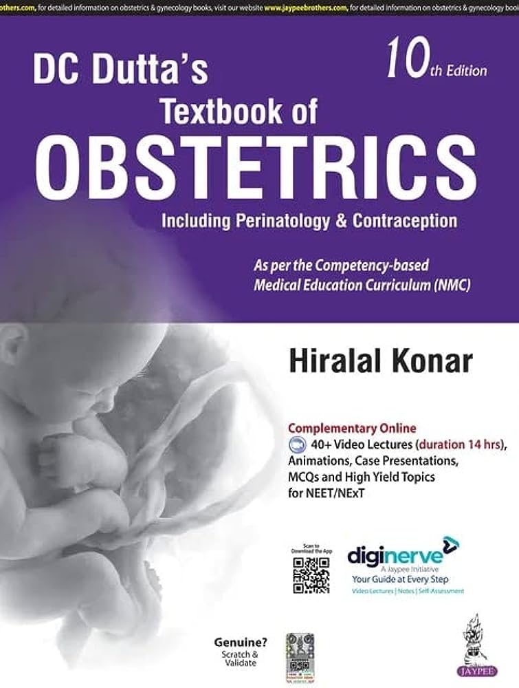 DC Dutta's Textbook of Obstetrics Including Perinatology & Contraception (10th Edition) (Color)