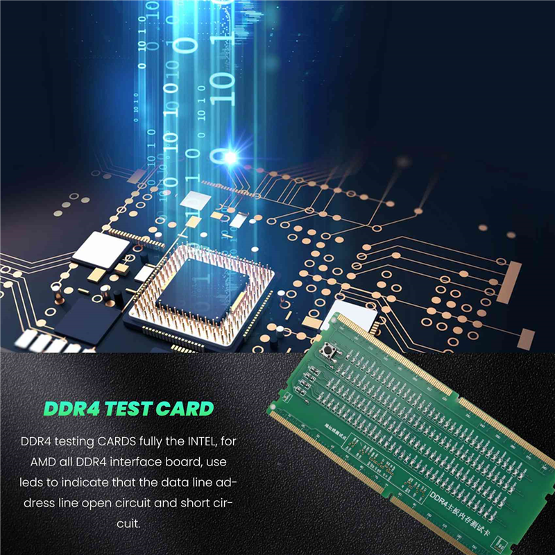 DDR4 Test Card RAM Memory Slot Out LED Desktop Motherboard Repair Analyzer Tester. 