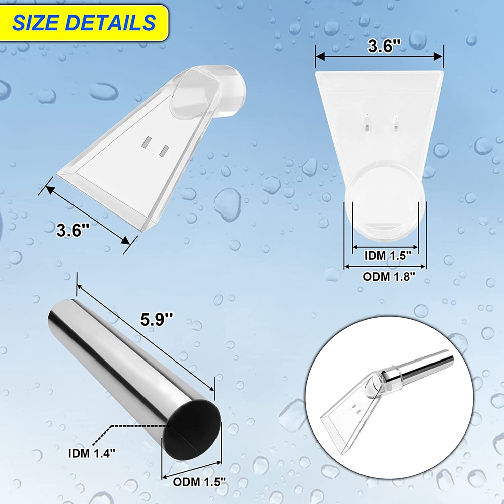 Extractor Hand Wand with Clear Head for Upy & Carpet Cleaning,Car Detailing Vacuum Wand for Portable Extractors. 