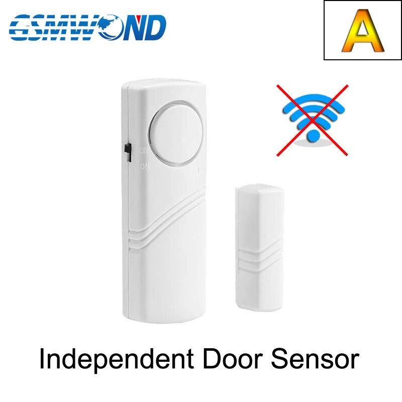 Tuya WiFi Door Window Sensor Independent Open/Close Door Detector Sound Alarm Smart Home Wireless Security Burglar Alarm. 