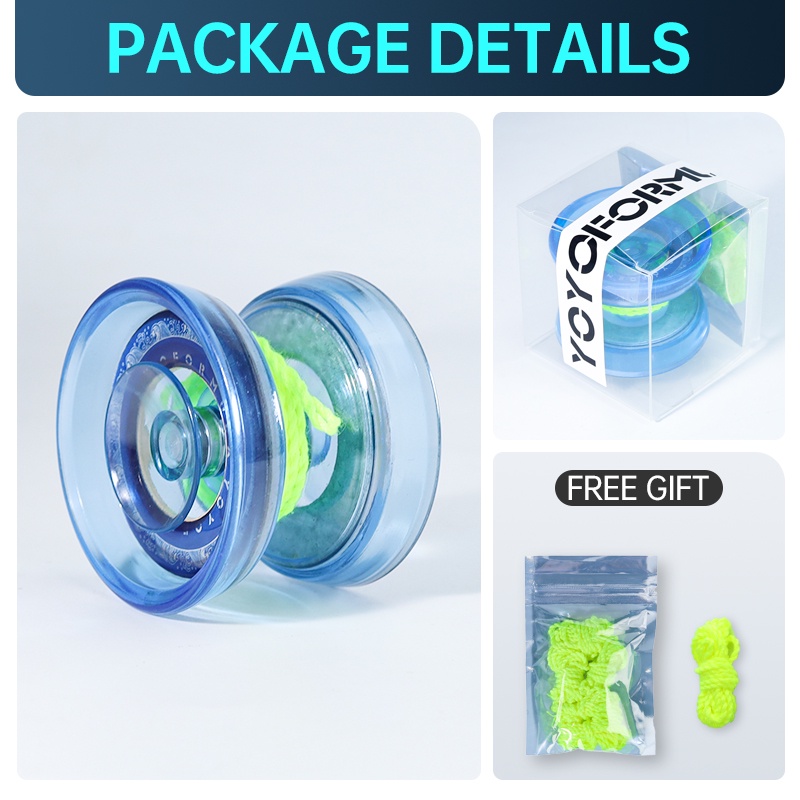 Yoyoformula [FREE GIFT] 1A/3A/5A Side Axis Gameplay 1A Beginner-specific Competition Practice Yoyo Plastic Professional Responsive YoYo Ball Bearing Toy for Teenager. 