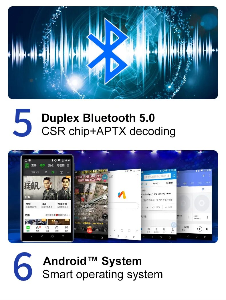 Yophoon NEW WiFi MP4 Player Android 8.1 MP3 Music Player Bluetooth Walkman Spotify Player/Pandora/Tidal/Deezer. 