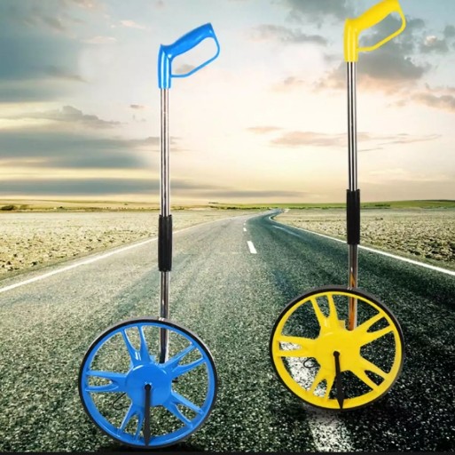 Folding Mechanical 10000M Distance Accurate Measuring Wheel Walking Tape Measure - blue. 