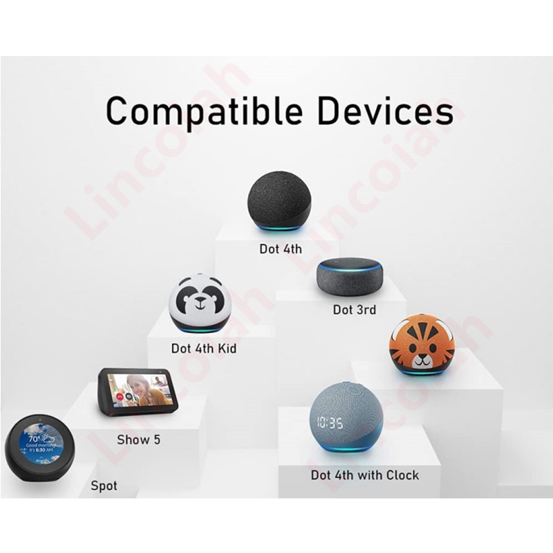 Power Supply AC/DC Adapter Charger for Alexa Echo Spot, Echo Dot (3rd Gen and 4th Gen), Fire TV Cube, Show 5, Dot with Clock. 