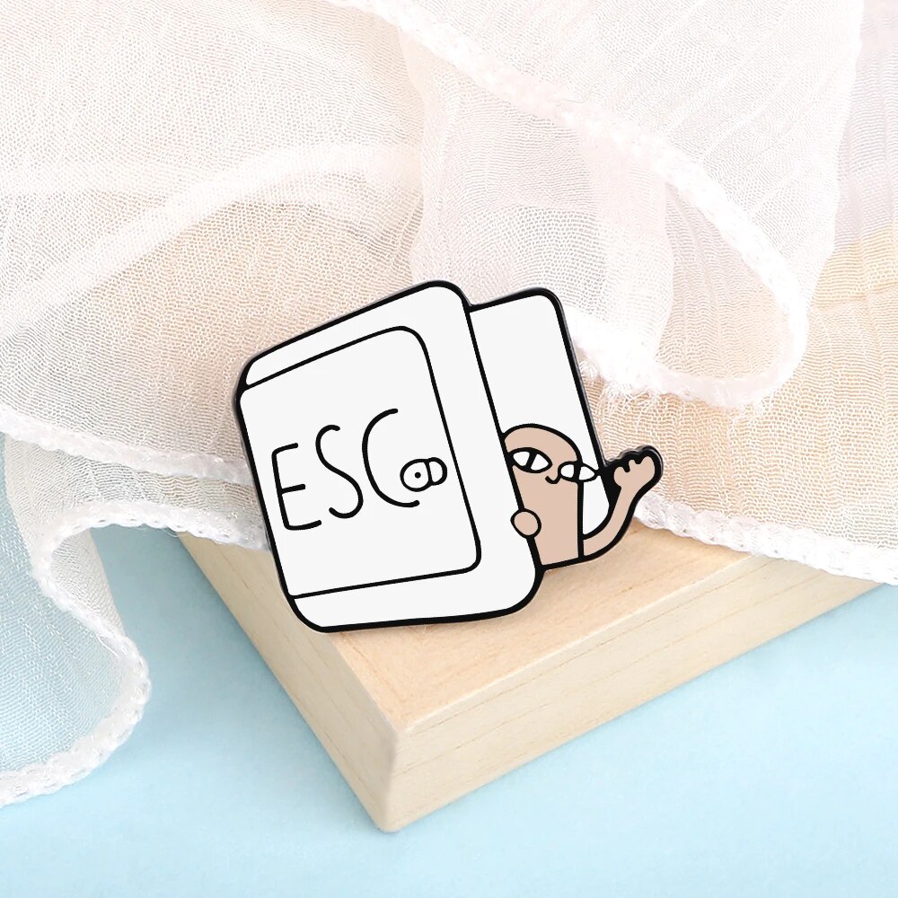 Creative Computer Cursor PS AI Enamel Pins Photoshop Toolbar TV ESC WASD Keyboard Brooches Badge for Programmer Backpack Jewelry. 