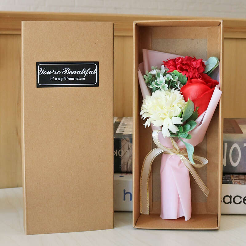 Rose soap box small gift event practical carnation simulation flower bouquet. 