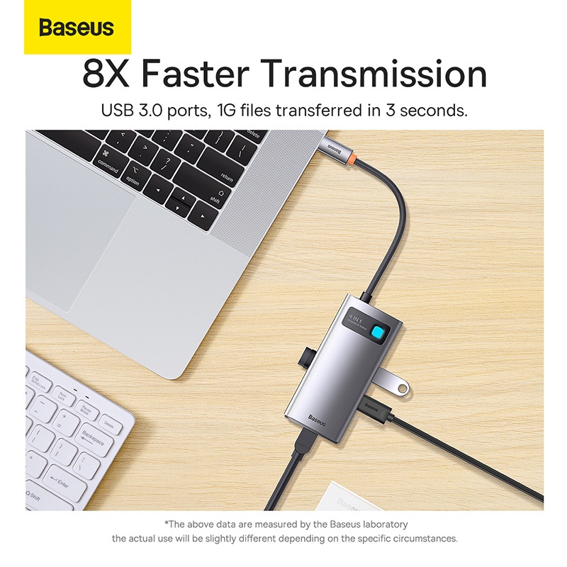 Baseus USB C HUB Type C to HDMI-compatible USB 3.0 Adapter Type C HUB Dock for HP Folio G1 USB C Splitter. 