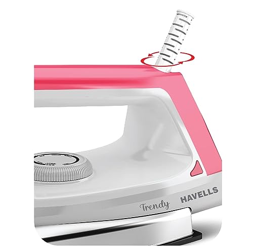 Havells Trendy 750 watt Dry Iron (Ruby Red). 