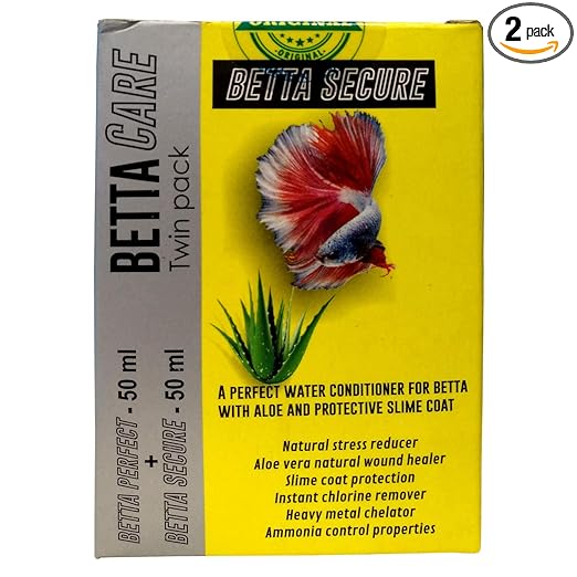 Betta Fish Cure Twin Pack (Betta Perfect 50 ml + Betta Secure 50 ml). 
